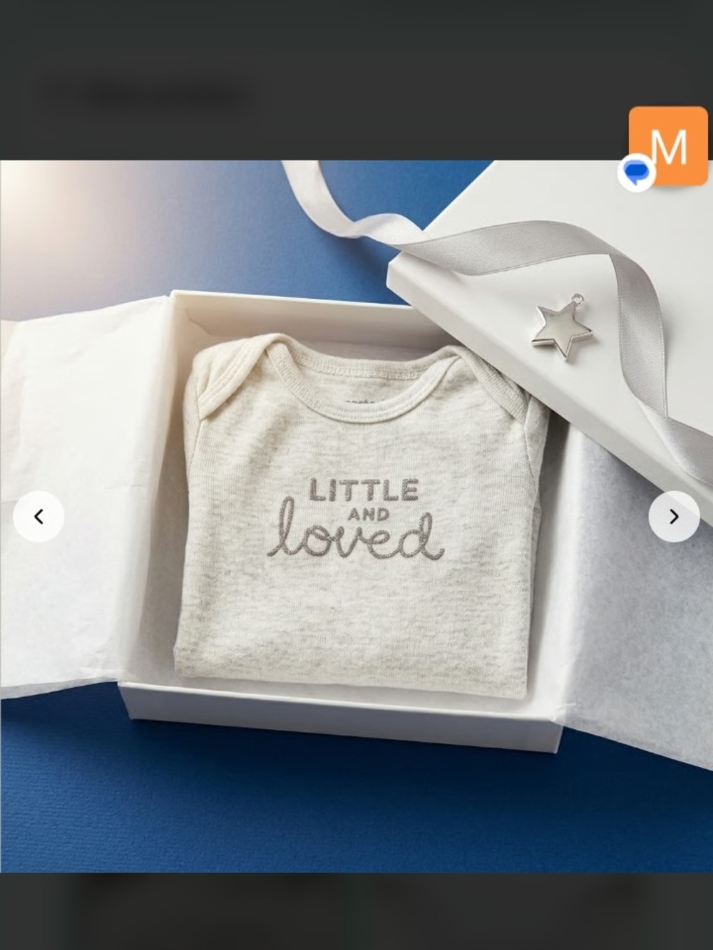 Carter's 'Little and Loved' Heather Gray Baby Bodysuit